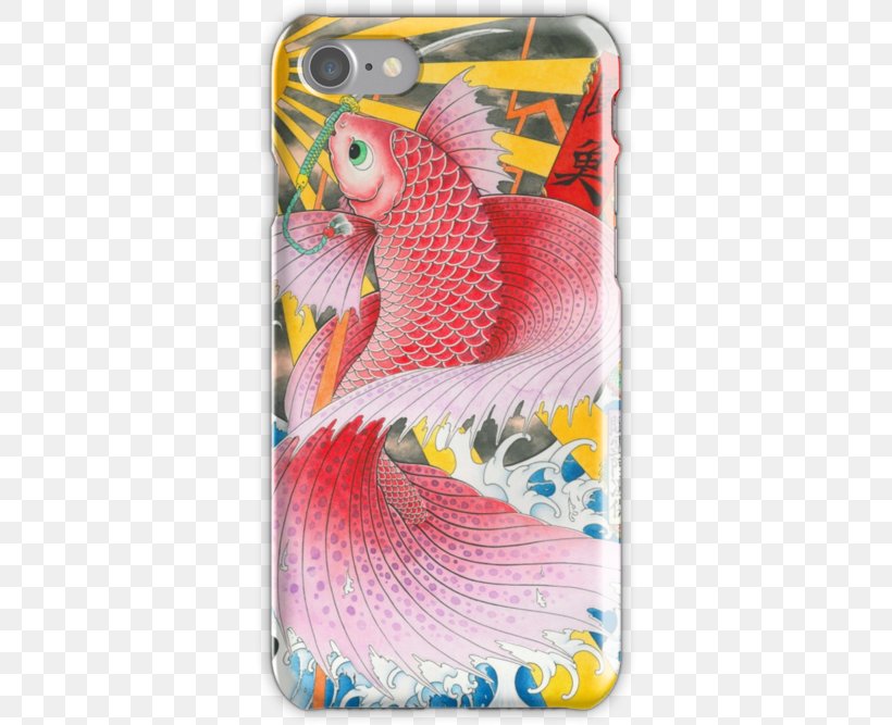 Apple IPhone 8 Plus Siamese Fighting Fish Ukiyo-e IPhone 5 Japan, PNG, 500x667px, Apple Iphone 8 Plus, Art, Bettas, Fish, Ink Wash Painting Download Free