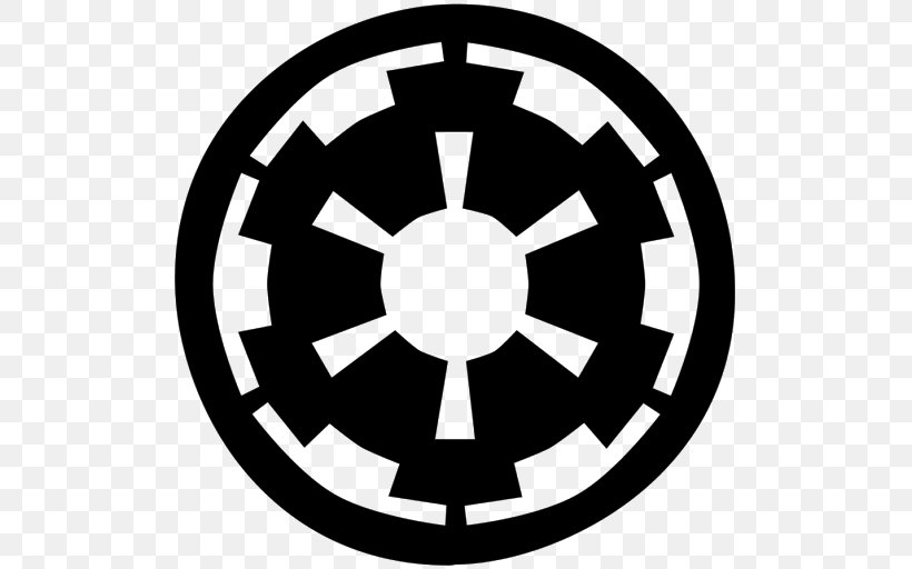 Galactic Empire Star Wars Stormtrooper Logo, PNG, 512x512px, Galactic Empire, Area, Black And White, Decal, First Order Download Free