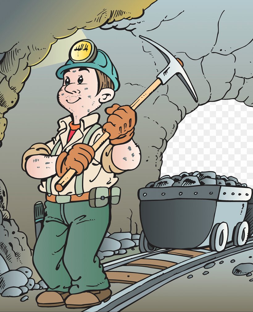 Mining Miner Illustration, PNG, 1227x1514px, Mining, Art, Cartoon, Coal, Coal Mining Download Free