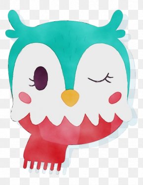 Smile Bird Of Prey - Pink Cartoon Owl Bird Bird Of Prey PNG