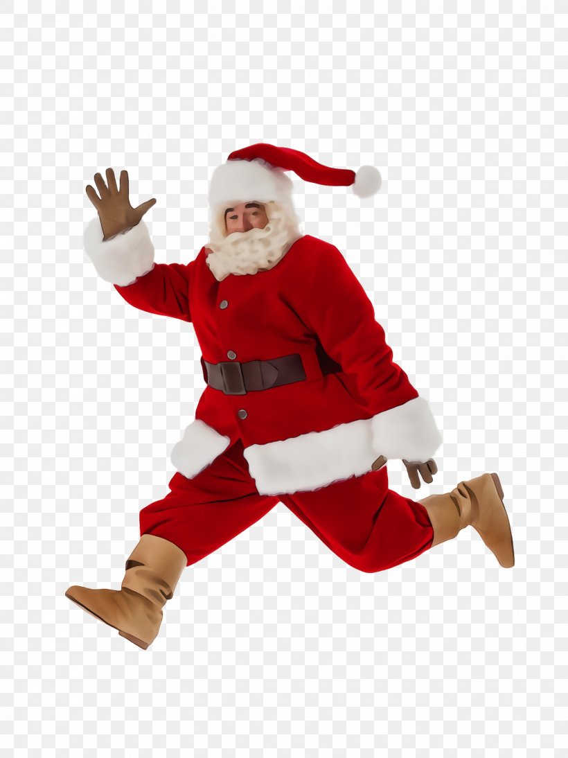 Santa Claus, PNG, 1732x2312px, Watercolor, Christmas, Costume, Fictional Character, Paint Download Free