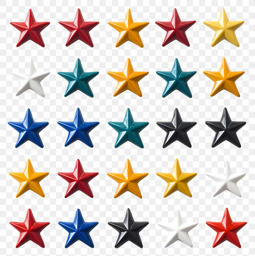 Star Small - Colorful Star Decorations PNG