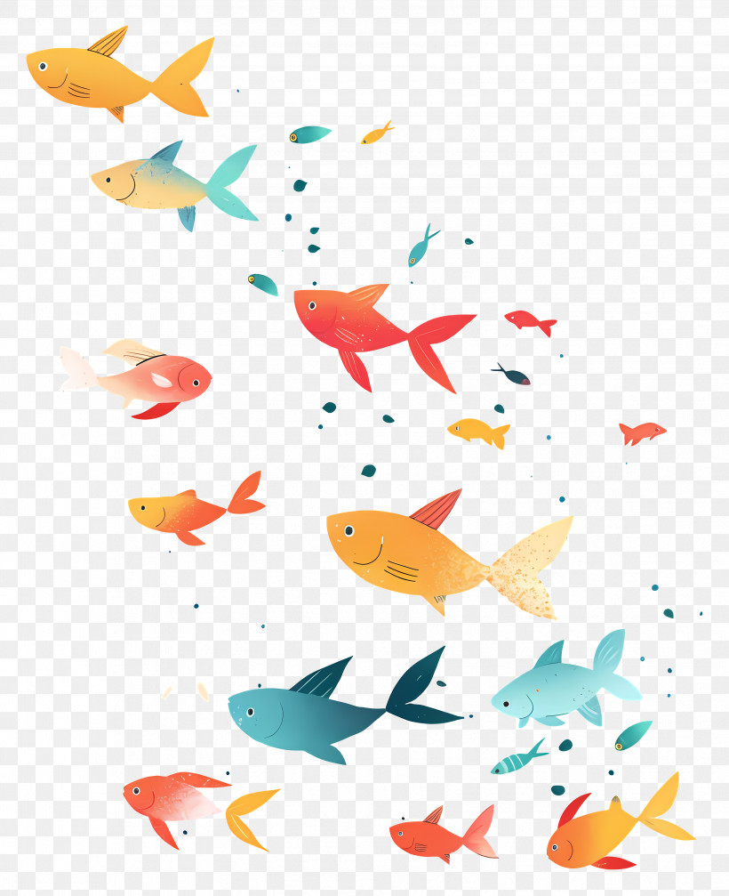 Colorful Fish - Colorful Fish Swimming PNG