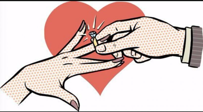 Marriage Proposal Cartoon Drawing Clip Art, PNG, 1440x796px, Watercolor, Cartoon, Flower, Frame, Heart Download Free