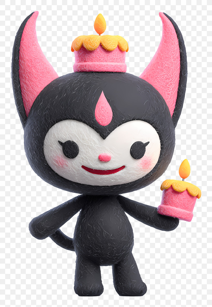 Kuromi Birthday - Cartoon Character With Cupcake PNG
