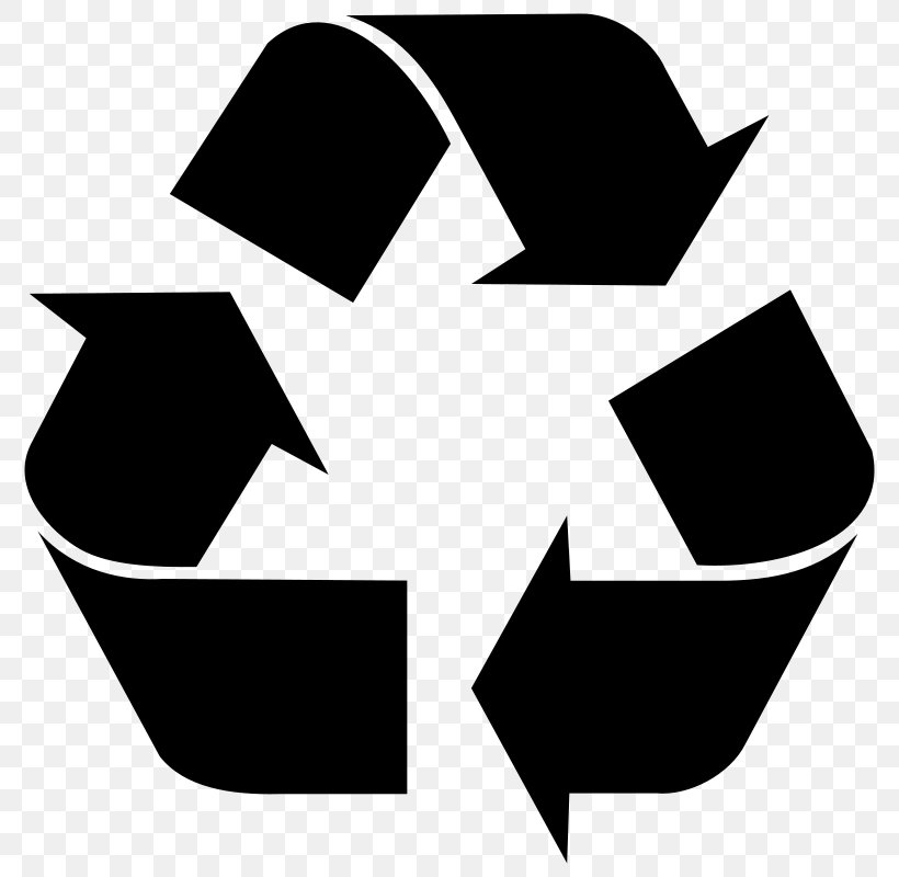 Recycling Symbol Rubbish Bins & Waste Paper Baskets, PNG, 800x800px, Recycling Symbol, Black, Black And White, Logo, Monochrome Download Free