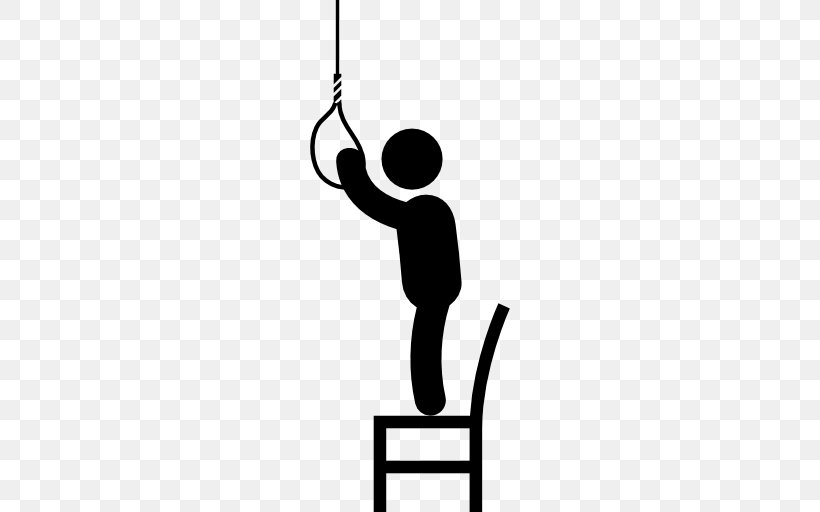 Suicide By Hanging Death Clip Art, PNG, 512x512px, Hanging, Area, Artwork, Black, Black And White Download Free