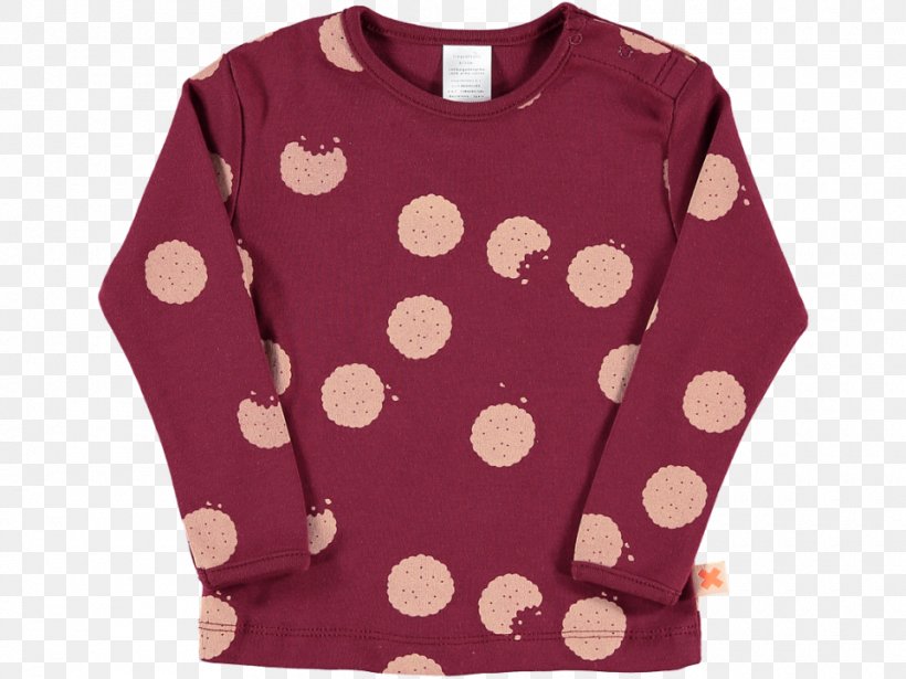 Sleeve Polka Dot T-shirt Sweater Outerwear, PNG, 960x720px, Sleeve, Clothing, Magenta, Maroon, Outerwear Download Free