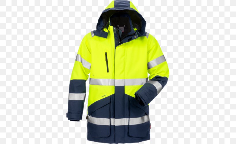 High-visibility Clothing Jacket Gore-Tex Workwear, PNG, 500x500px, Highvisibility Clothing, Clothing, Coat, Dungarees, Electric Blue Download Free