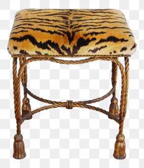 Wooden Small Stool - Table Stool Bench Gilding Tiger PNG