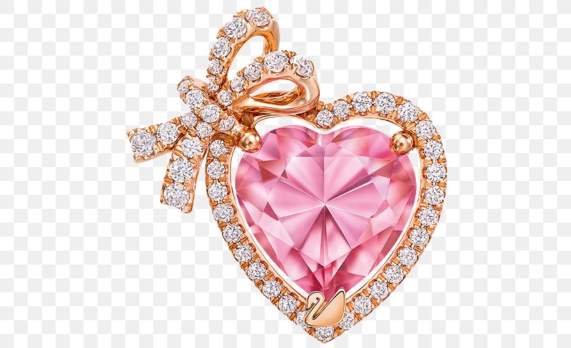 Jewellery Diamond Swarovski Ag Heart Necklace Png 600x500px Jewellery Body Jewelry Brooch Colored Gold Diamond Download