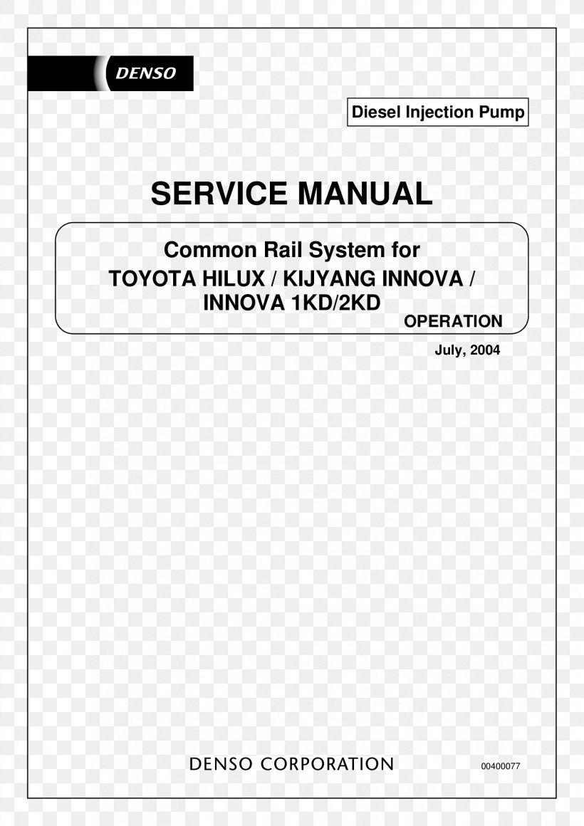 Toyota Hilux Toyota Innova Common Rail Toyota Dyna, PNG, 1653x2339px, Toyota, Area, Car, Common Rail, Denso Download Free
