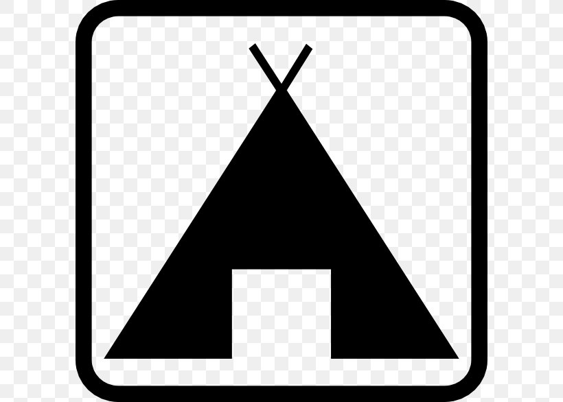 Camping Tent Campsite Clip Art, PNG, 600x586px, Camping, Area, Backpacking, Black, Black And White Download Free