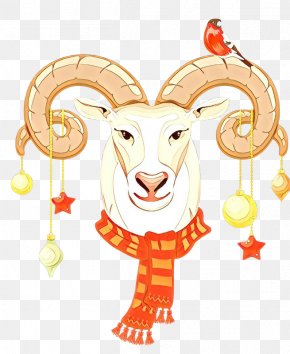 Horn Goats - Clip Art Cartoon Aries Goats Horn PNG