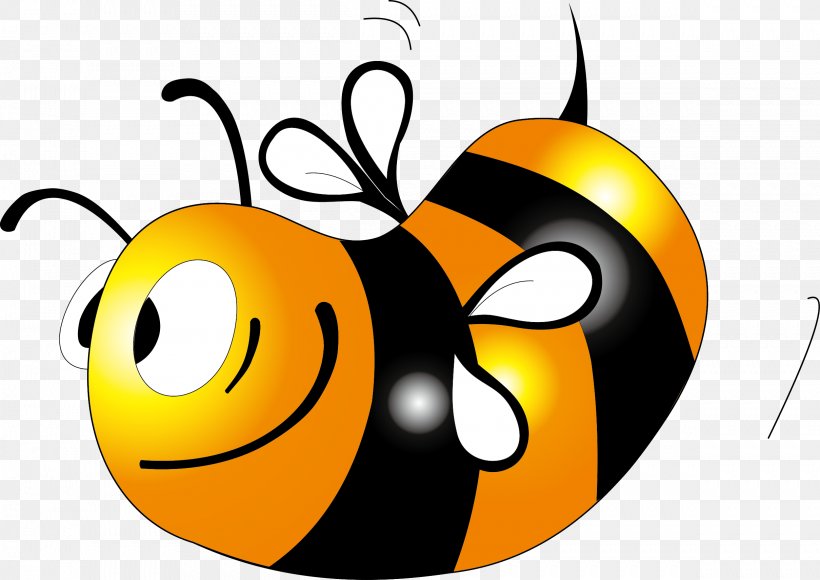 Honey Bee Clip Art, PNG, 2419x1713px, Bee, Beehive, Bumblebee, Cartoon, Drawing Download Free