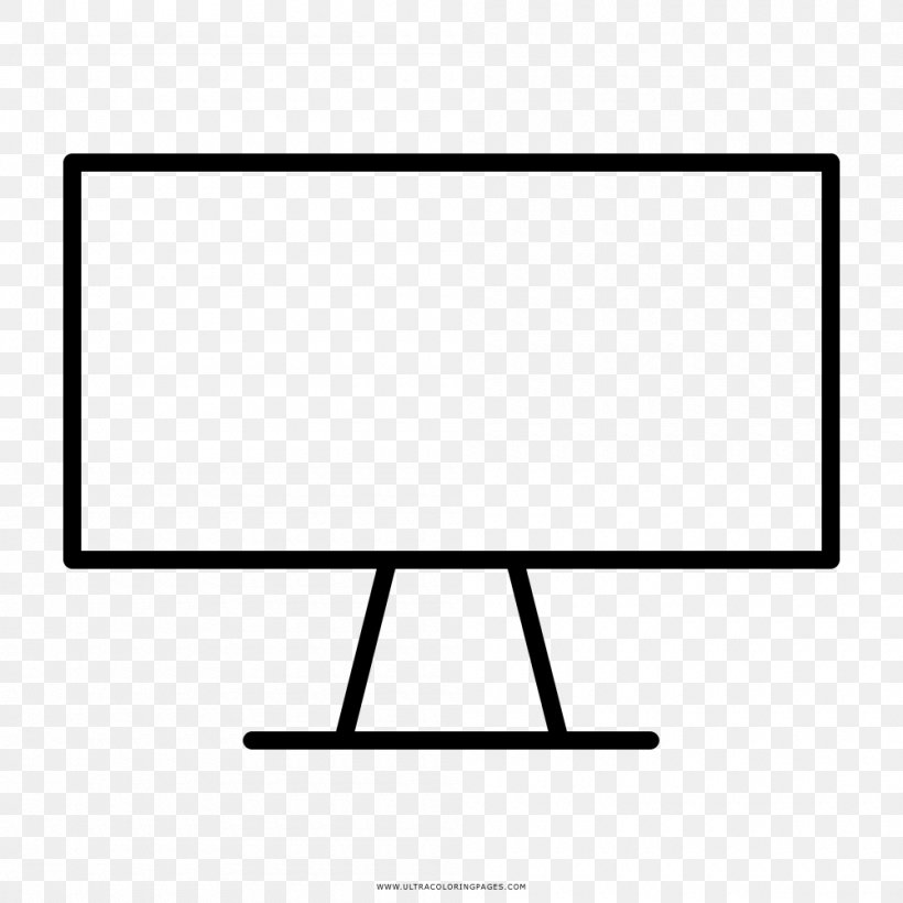 LCD Television Computer Monitors Drawing Coloring Book, PNG, 1000x1000px, Lcd Television, Area, Black And White, Coloring Book, Computer Download Free