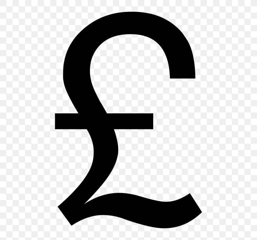 Pound Sign Pound Sterling Currency Symbol, PNG, 768x768px, Pound Sign, Area, At Sign, Black And White, Brand Download Free