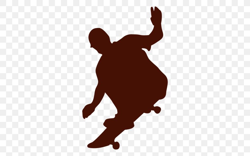 Skateboarding Silhouette Longboard Ice Skating, PNG, 512x512px, Skateboard, Carnivoran, Flip, Hand, Human Behavior Download Free