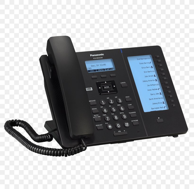 Panasonic KX-HDV230 VoIP Phone Telephone Session Initiation Protocol, PNG, 800x800px, Panasonic Kxhdv230, Avaya, Business, Caller Id, Communication Download Free