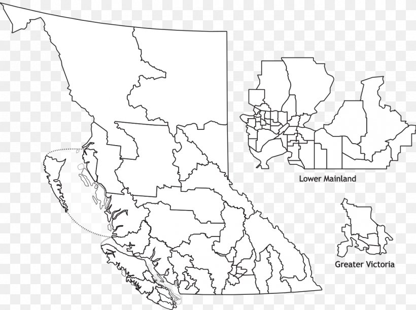 Blank Map British Columbia Lower Mainland, PNG, 1280x955px, Map, Area, Artwork, Black And White, Blank Map Download Free