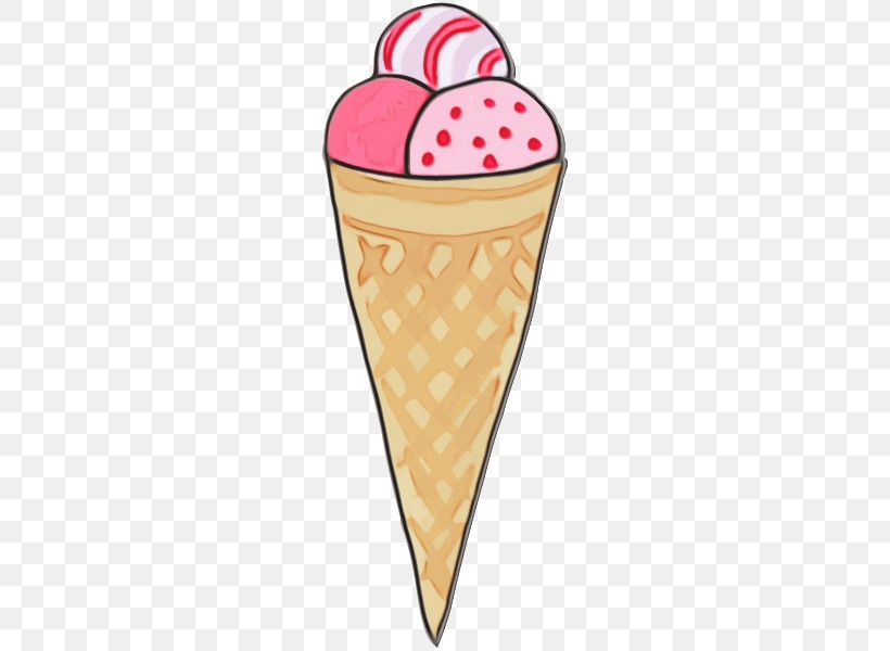 Ice Cream, PNG, 600x600px, Watercolor, Cone, Dairy, Dairy Product, Geometry Download Free