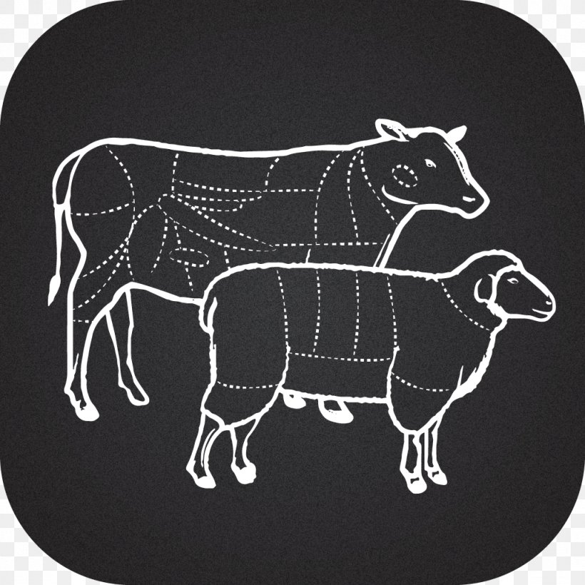 Cattle Red Meat Beef Android, PNG, 1024x1024px, Cattle, Android, Beef, Black, Black And White Download Free
