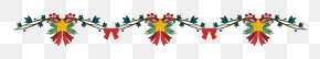 Digital Illustration - Festive Christmas Garland PNG