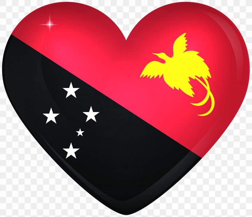 Flag Of Papua New Guinea Kokoda Track Campaign Western Province, PNG, 6000x5163px, Flag Of Papua New Guinea, Flag, Flag Of Guineabissau, Heart, Kokoda Track Campaign Download Free