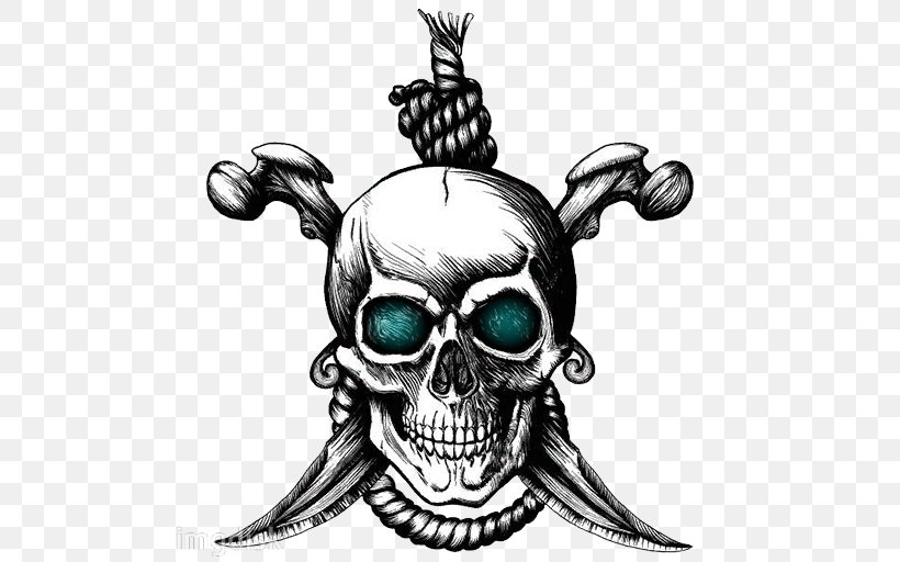 Jolly Roger Tattoo Artist Drawing Skull, PNG, 512x512px, Jolly Roger, Art, Bone, Calavera, Drawing Download Free