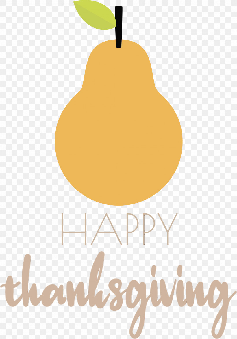 Logo Pear Yellow Meter Fruit, PNG, 2094x3000px, Happy Thanksgiving, Fahrenheit, Fruit, Logo, M Download Free