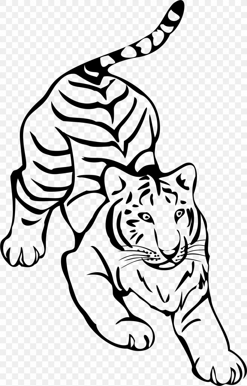 Tiger Line Art Drawing, PNG, 1455x2276px, Tiger, Art, Big Cats, Black, Black And White Download Free