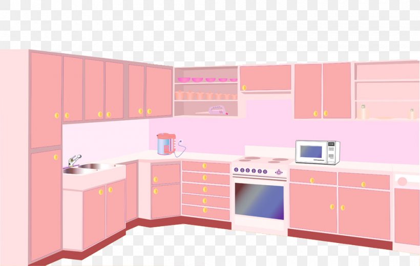 Kitchen Cabinet Furniture Illustration, PNG, 1000x635px, Kitchen, Floor, Furniture, Interior Design, Kitchen Cabinet Download Free