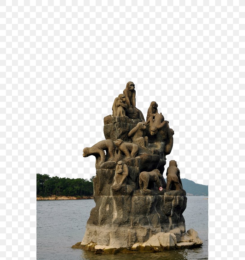 Qiandao Lake Suodao Bird Island Monkey, PNG, 575x869px, Qiandao Lake, Classical Sculpture, Island, Memorial, Monkey Download Free