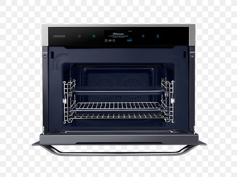Toaster Oven Microwave Ovens Samsung NQ50J5530BS Chef Collection Compact Oven 50L With Steam-cleaning (NQ50J5530BS/EU) Kitchen, PNG, 802x615px, Oven, Chef, Drawer, Home Appliance, Kitchen Download Free