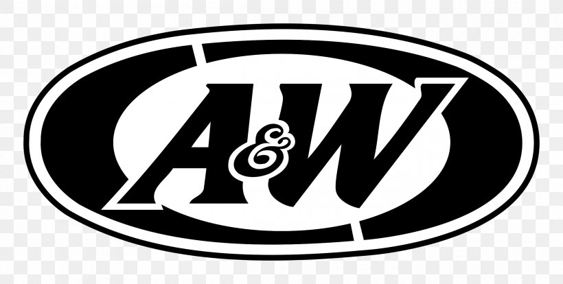 A&W Root Beer A&W Restaurants Hot Dog, PNG, 2400x1212px, Aw Root Beer, Area, Aw Restaurants, Black And White, Brand Download Free