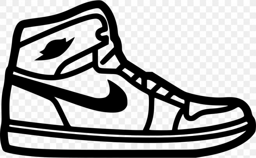 Air Jordan Nike Air Max Shoe Clip Art, PNG, 980x608px, Air Jordan, Area, Artwork, Black, Black And White Download Free
