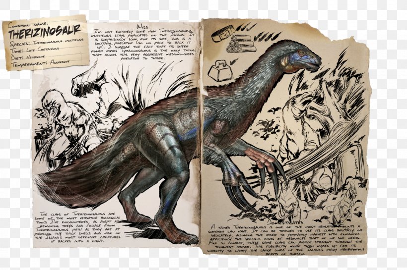 ARK: Survival Evolved Therizinosaurus Pegomastax Dinosaur Troodon, PNG, 1600x1064px, Ark Survival Evolved, Claw, Dinosaur, Extinction, Fauna Download Free
