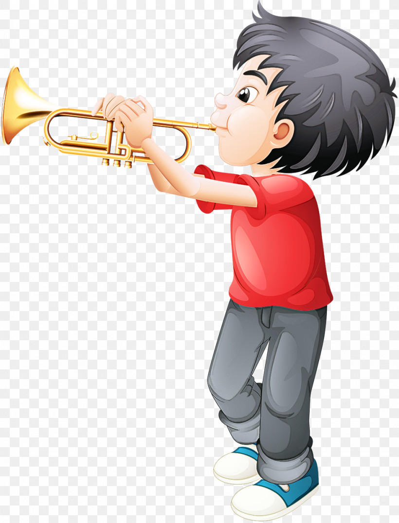 Cartoon Brass Instrument Trumpeter Trumpet Musical Instrument, PNG, 975x1280px, Cartoon, Brass Instrument, Bugle, Musical Instrument, Trumpet Download Free