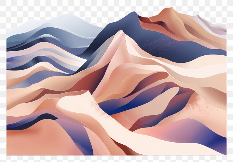 Mountainous Hills - Abstract Mountain Landscape PNG