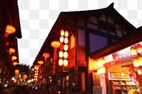 Night Town Background - Wuhou District Jiangyou Chentang Jinli Gaotangcun PNG