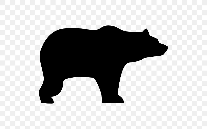 American Black Bear Polar Bear Clip Art, PNG, 512x512px, Bear, American Black Bear, Bear Hunting, Black, Black And White Download Free