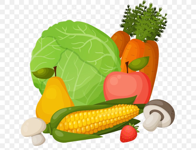 Fruit Salad Vegetable Vegetarian Cuisine, PNG, 645x628px, Fruit, Auglis, Carrot, Cartoon, Corncob Download Free
