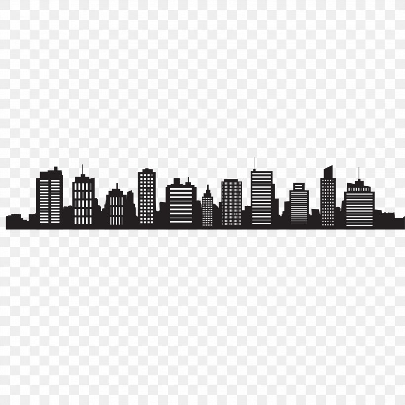 Skyline Cityscape Silhouette Royalty-free, PNG, 3402x3402px, Skyline, Black And White, Building, City, Cityscape Download Free