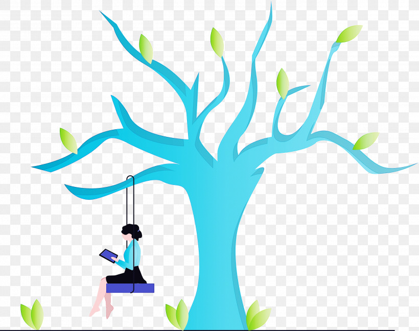 Tree Swing, PNG, 3000x2371px, Tree Swing, Branch, Green, Line, Plant Download Free