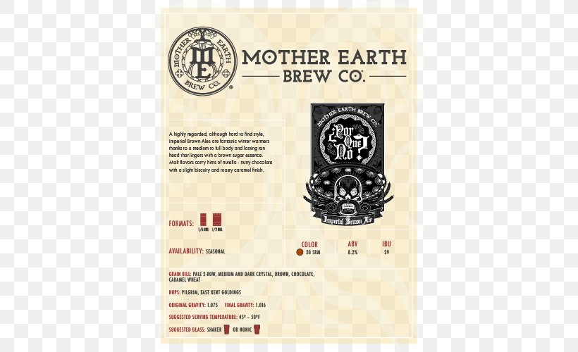 Beer Brewing Grains & Malts Mother Earth Brewing Company Stout Steel-cut Oats, PNG, 500x500px, Beer, Beer Brewing Grains Malts, Brand, Brewery, Craft Download Free