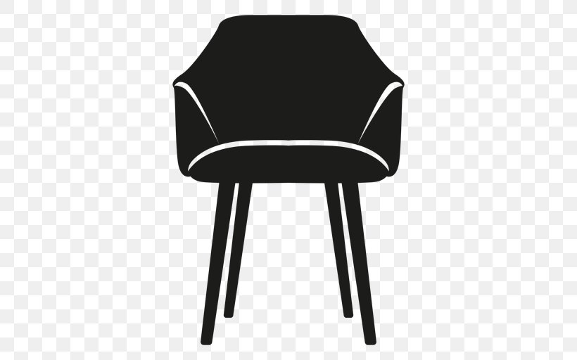 Chair Table, PNG, 512x512px, Chair, Armrest, Black, Black And White, Furniture Download Free
