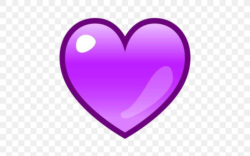 Emoji Emoticon Purple Heart SMS, PNG, 512x512px, Watercolor, Cartoon, Flower, Frame, Heart Download Free