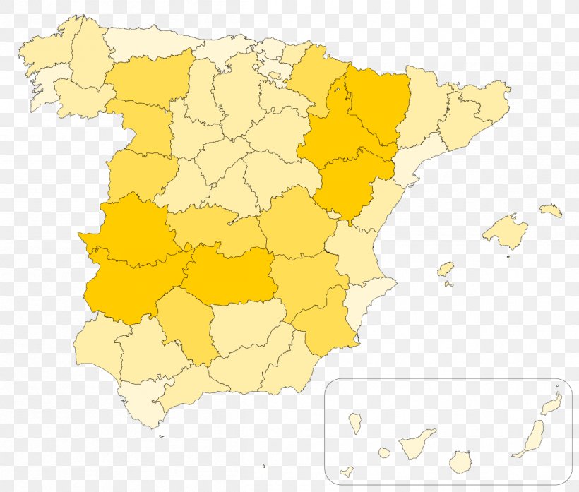 Map Spain Area Yellow, PNG, 1204x1024px, Map, Area, Border, Spain, Yellow Download Free