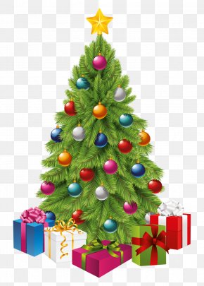 Leopards - Santa Claus Christmas Tree Clip Art PNG