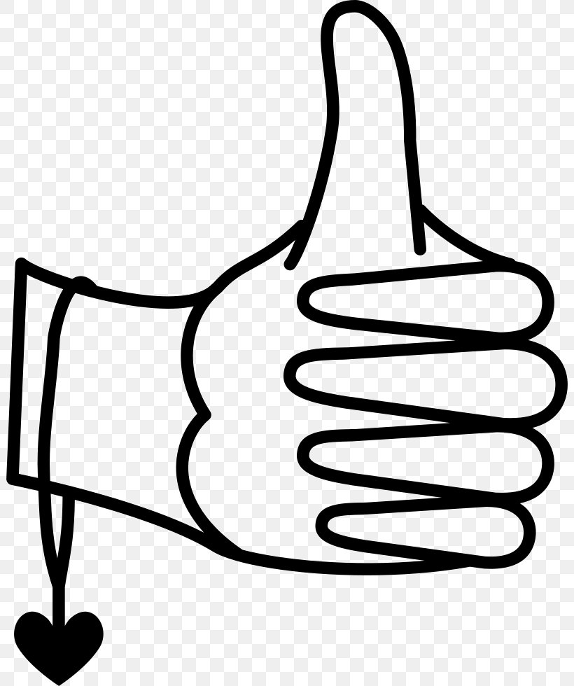 Thumb Signal Gesture Vector Graphics Heart, PNG, 802x980px, Thumb Signal, Area, Artwork, Black, Black And White Download Free